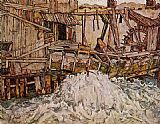 Mill Paintings - The Mill by Egon Schiele